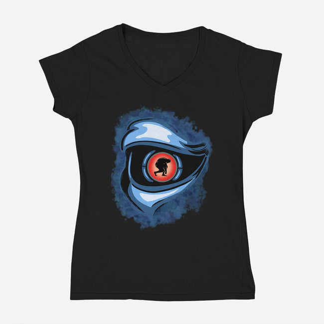 Eye From The Future-Womens-V-Neck-Tee-nickzzarto