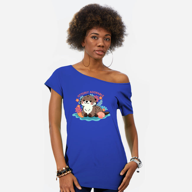 Otterly Adorable-Womens-Off Shoulder-Tee-fanfreak1