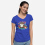 Otterly Adorable-Womens-V-Neck-Tee-fanfreak1