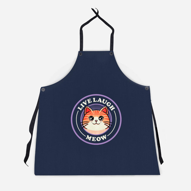 Live Laugh Meow-Unisex-Kitchen-Apron-fanfreak1