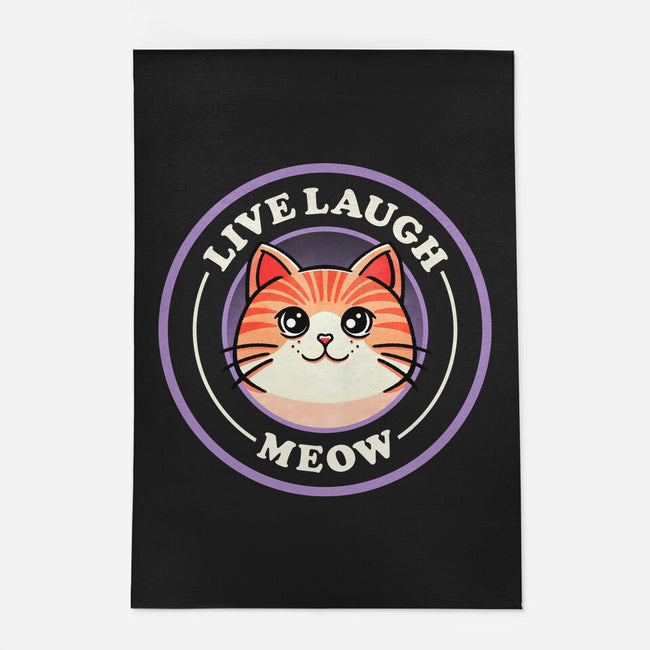 Live Laugh Meow-None-Outdoor-Rug-fanfreak1