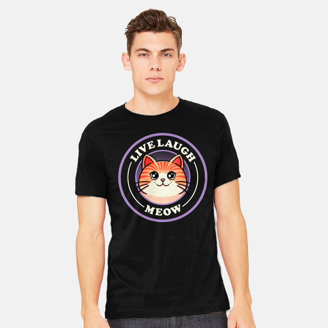 Live Laugh Meow-Mens-Heavyweight-Tee-fanfreak1