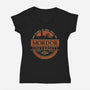 Mordor University-Womens-V-Neck-Tee-kg07