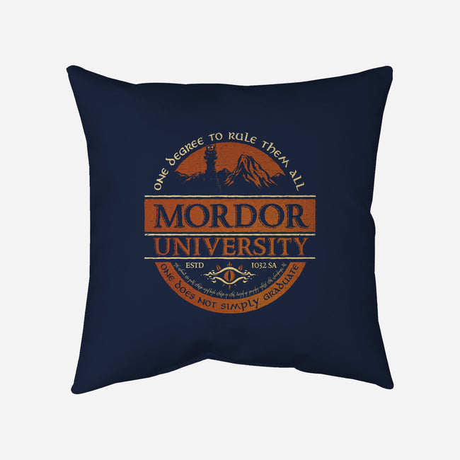 Mordor University-None-Non-Removable Cover w Insert-Throw Pillow-kg07