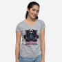 Diabolical Gym-Womens-V-Neck-Tee-Cattoc_C