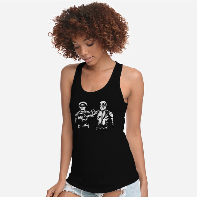 Pool Fiction-Womens-Racerback-Tank-Cattoc_C