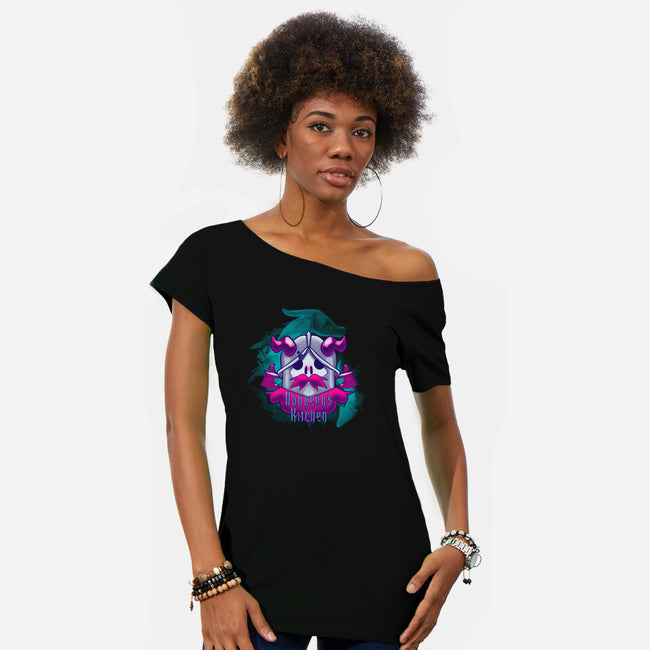 Dungeons Kitchen-Womens-Off Shoulder-Tee-Samuel