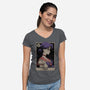 Mars Card-Womens-V-Neck-Tee-Hafaell