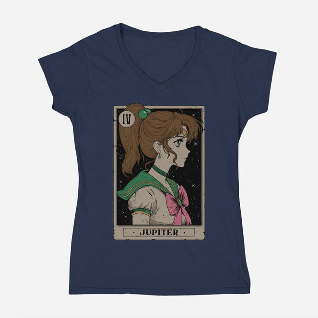 Jupiter Card-Womens-V-Neck-Tee-Hafaell