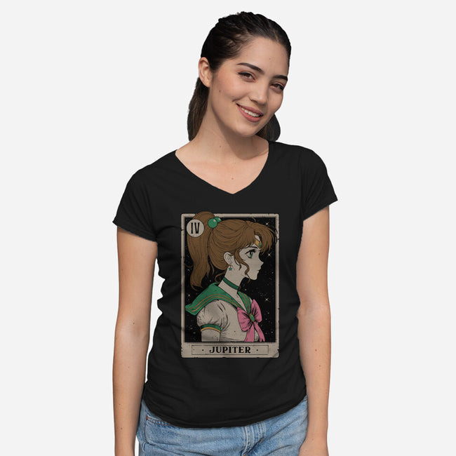 Jupiter Card-Womens-V-Neck-Tee-Hafaell