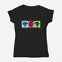 Super Sisters-Womens-V-Neck-Tee-nickzzarto