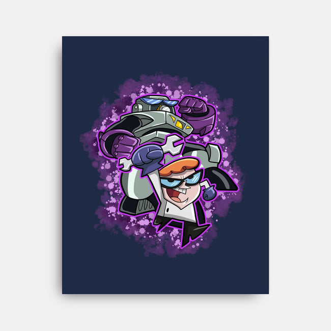 My Robot Battle-None-Stretched-Canvas-nickzzarto