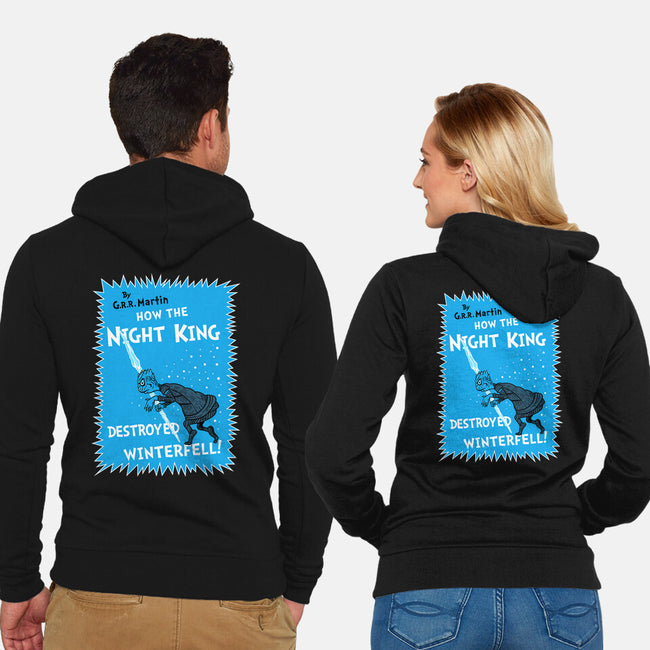 How The Night King-Unisex-Zip-Up-Sweatshirt-demonigote