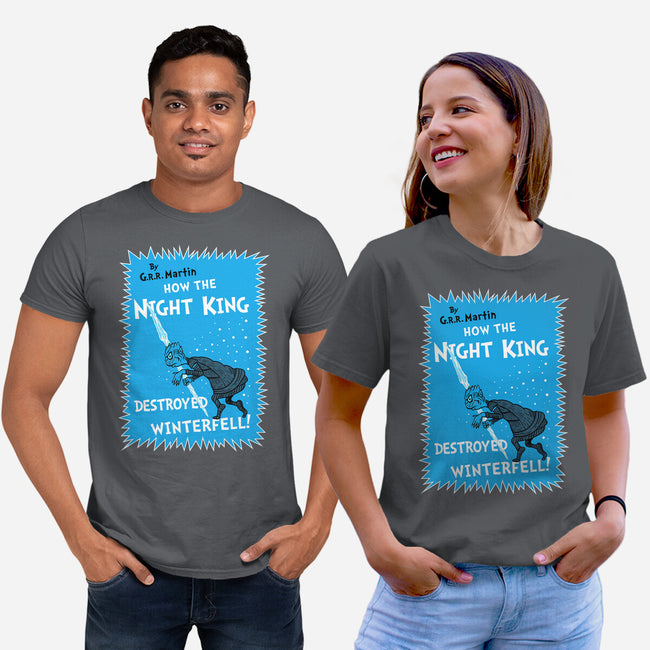 How The Night King-Unisex-Basic-Tee-demonigote