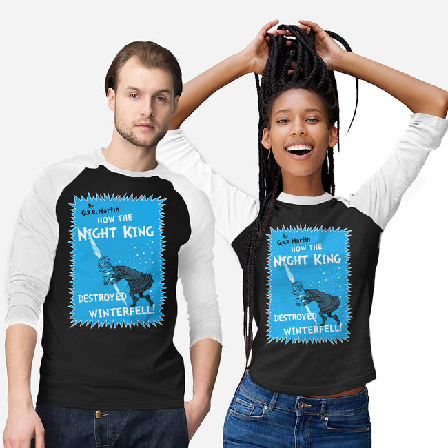 How The Night King-Unisex-Baseball-Tee-demonigote