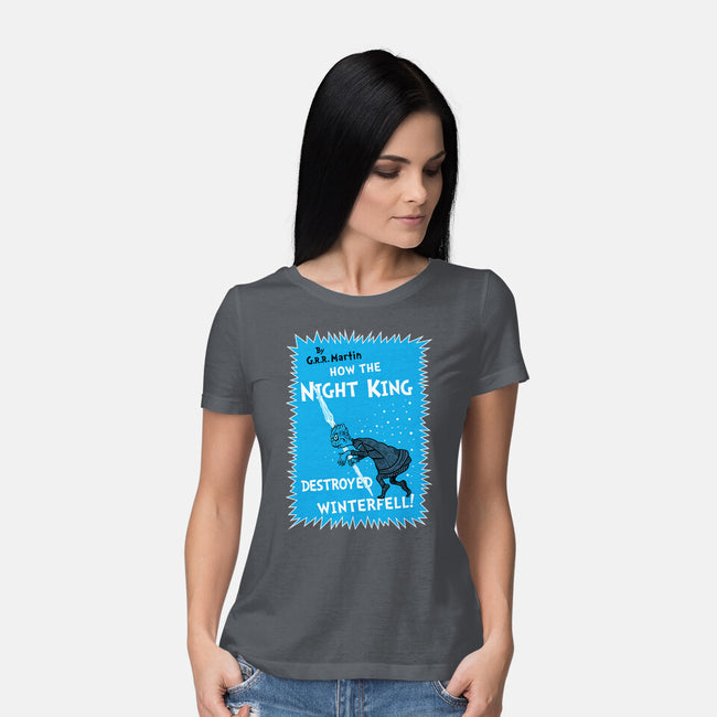 How The Night King-Womens-Basic-Tee-demonigote