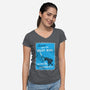 How The Night King-Womens-V-Neck-Tee-demonigote