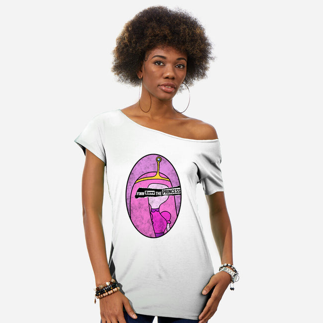 Finn Save Her-Womens-Off Shoulder-Tee-demonigote