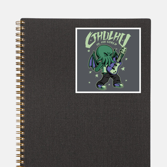 Cthulhu Guitar Comic-None-Glossy-Sticker-Studio Mootant