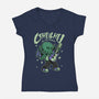 Cthulhu Guitar Comic-Womens-V-Neck-Tee-Studio Mootant