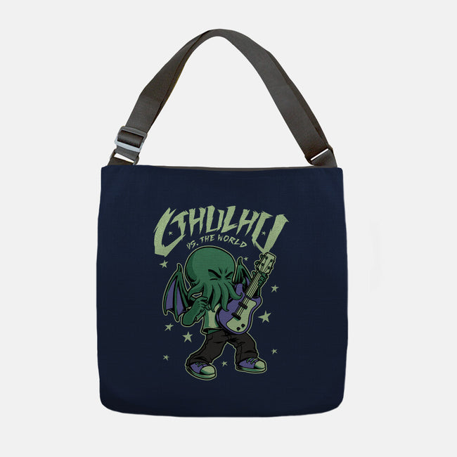 Cthulhu Guitar Comic-None-Adjustable Tote-Bag-Studio Mootant