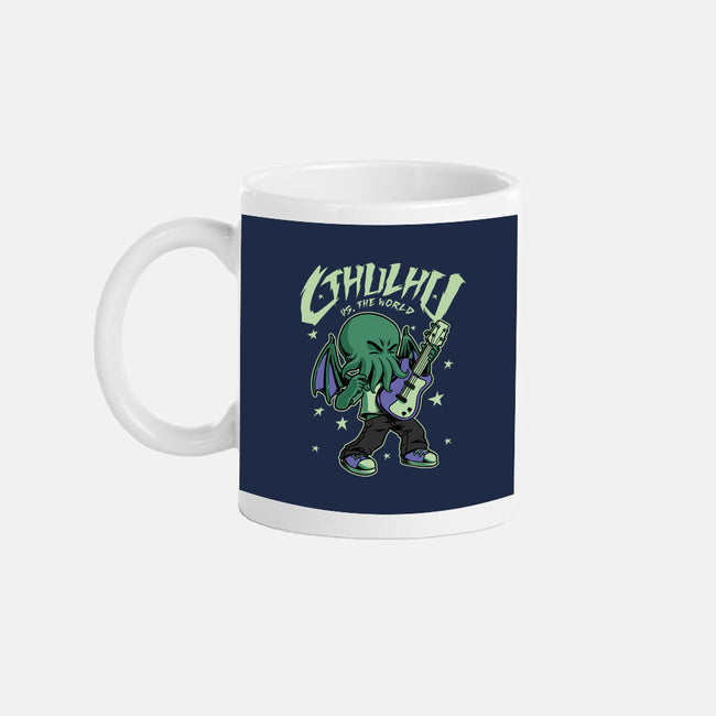 Cthulhu Guitar Comic-None-Mug-Drinkware-Studio Mootant