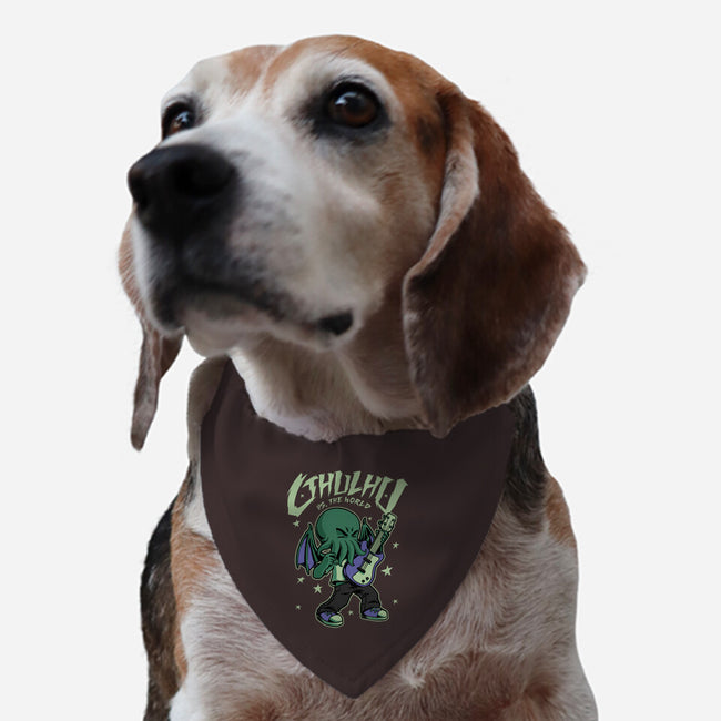 Cthulhu Guitar Comic-Dog-Adjustable-Pet Collar-Studio Mootant