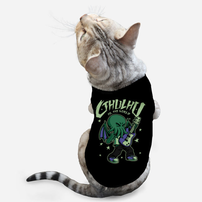 Cthulhu Guitar Comic-Cat-Basic-Pet Tank-Studio Mootant