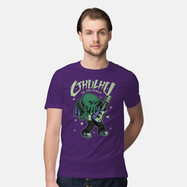 Cthulhu Guitar Comic-Mens-Premium-Tee-Studio Mootant