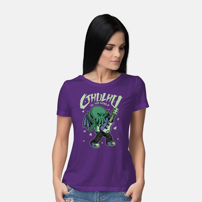 Cthulhu Guitar Comic-Womens-Basic-Tee-Studio Mootant