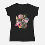 Eat Sleep Battle Repeat-Womens-V-Neck-Tee-Xentee