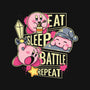 Eat Sleep Battle Repeat-Cat-Bandana-Pet Collar-Xentee