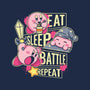 Eat Sleep Battle Repeat-Unisex-Basic-Tee-Xentee