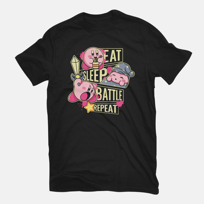 Eat Sleep Battle Repeat-Mens-Basic-Tee-Xentee