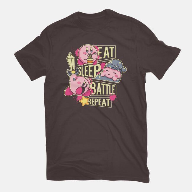 Eat Sleep Battle Repeat-Womens-Basic-Tee-Xentee