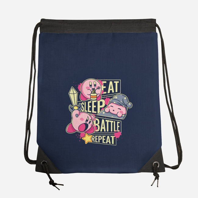 Eat Sleep Battle Repeat-None-Drawstring-Bag-Xentee