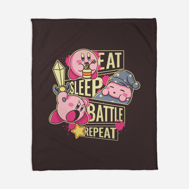 Eat Sleep Battle Repeat-None-Fleece-Blanket-Xentee