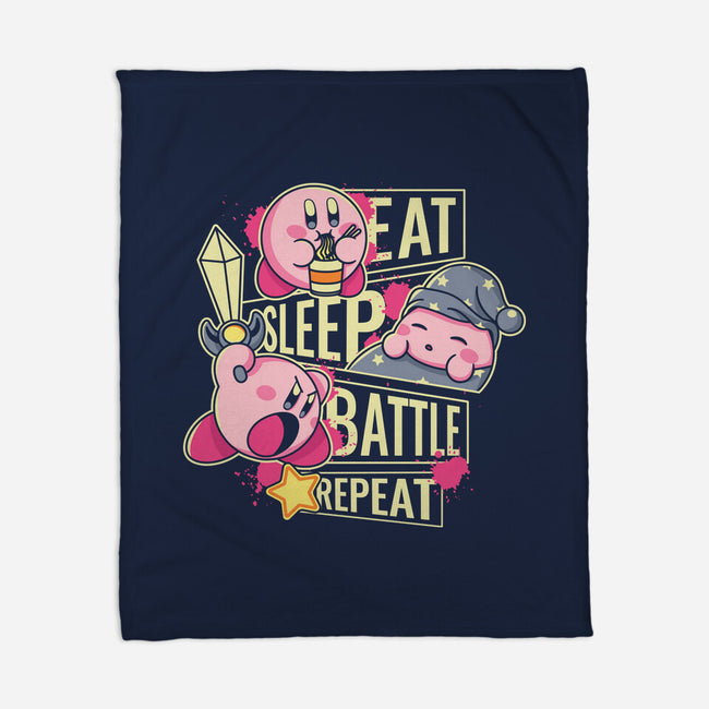 Eat Sleep Battle Repeat-None-Fleece-Blanket-Xentee