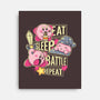 Eat Sleep Battle Repeat-None-Stretched-Canvas-Xentee