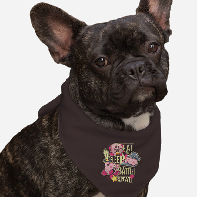 Eat Sleep Battle Repeat-Dog-Bandana-Pet Collar-Xentee