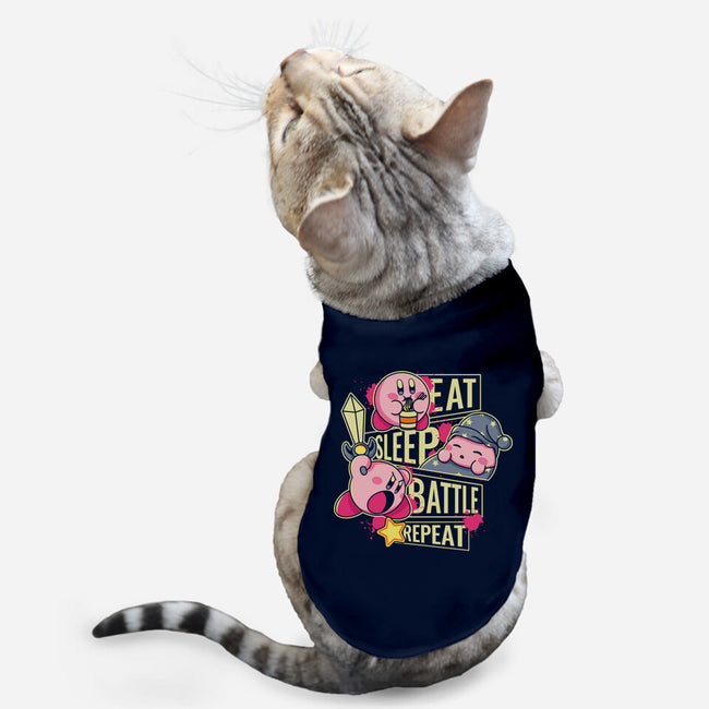 Eat Sleep Battle Repeat-Cat-Basic-Pet Tank-Xentee