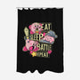 Eat Sleep Battle Repeat-None-Polyester-Shower Curtain-Xentee