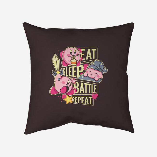 Eat Sleep Battle Repeat-None-Removable Cover w Insert-Throw Pillow-Xentee