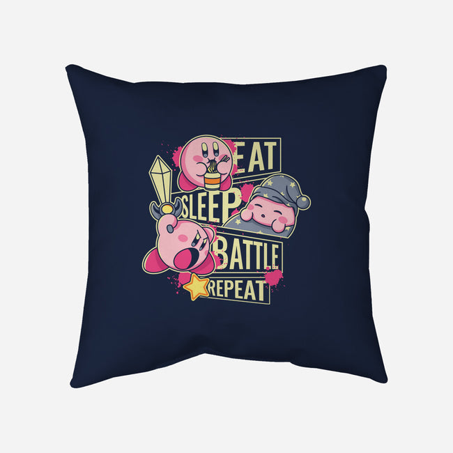 Eat Sleep Battle Repeat-None-Removable Cover w Insert-Throw Pillow-Xentee