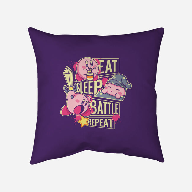 Eat Sleep Battle Repeat-None-Removable Cover w Insert-Throw Pillow-Xentee