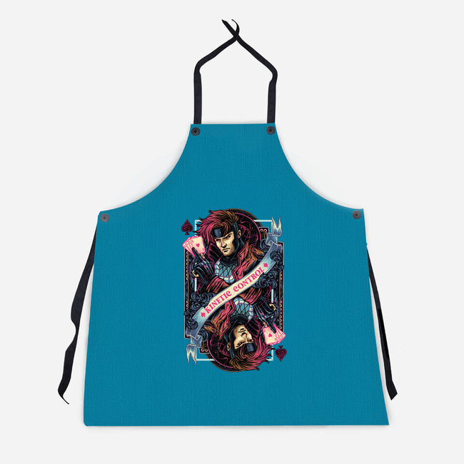 Kinetic Control Card-Unisex-Kitchen-Apron-glitchygorilla