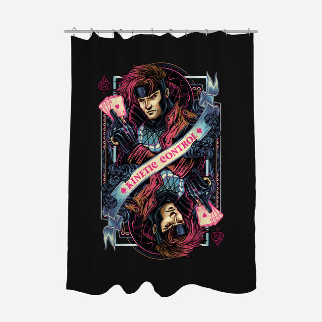 Kinetic Control Card-None-Polyester-Shower Curtain-glitchygorilla