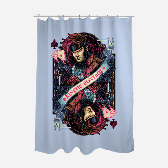 Kinetic Control Card-None-Polyester-Shower Curtain-glitchygorilla