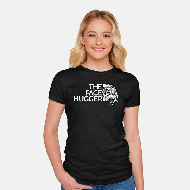 The Face Hugger-Womens-Fitted-Tee-glitchygorilla