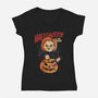 Halloween Is My Hobby-Womens-V-Neck-Tee-eduely